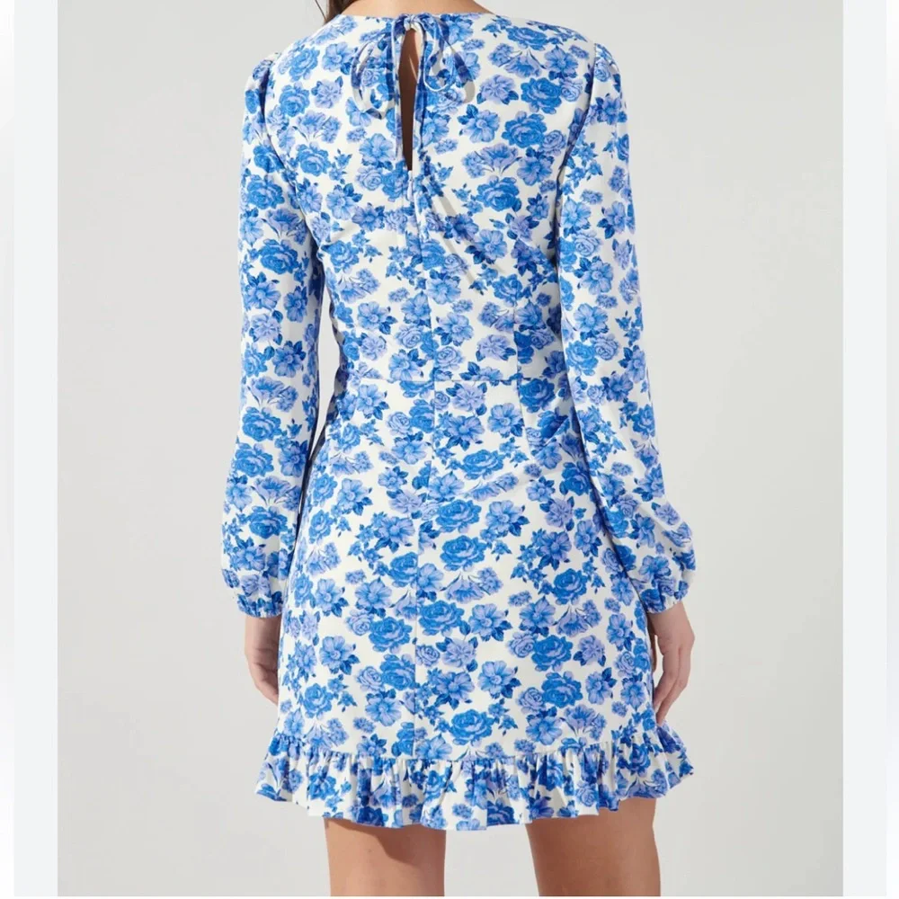 Sugar lips Wilma Floral Ruffle Flounce Mini Dress size L NWT - Picture 2 of 8